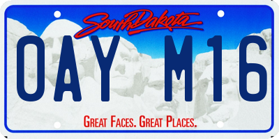 SD license plate 0AYM16