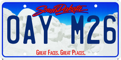 SD license plate 0AYM26