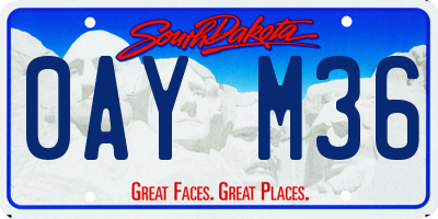 SD license plate 0AYM36