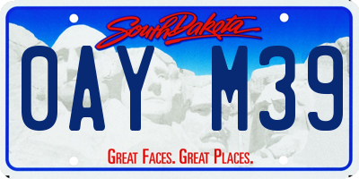 SD license plate 0AYM39