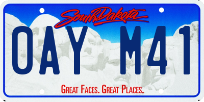 SD license plate 0AYM41