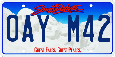 SD license plate 0AYM42