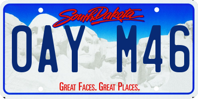 SD license plate 0AYM46
