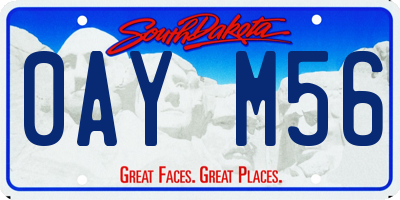 SD license plate 0AYM56