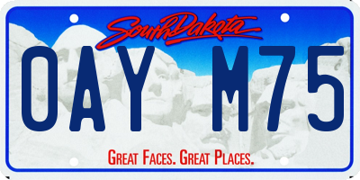 SD license plate 0AYM75