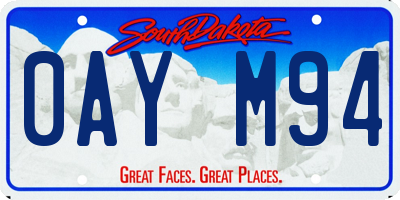 SD license plate 0AYM94