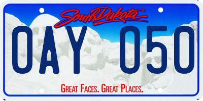 SD license plate 0AYO50