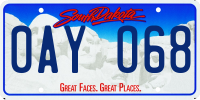 SD license plate 0AYO68