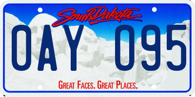 SD license plate 0AYO95