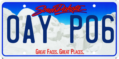 SD license plate 0AYP06