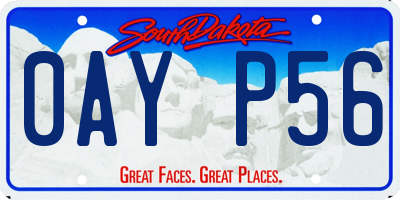 SD license plate 0AYP56