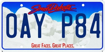 SD license plate 0AYP84