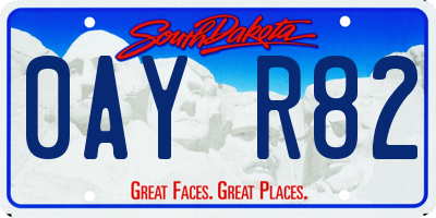 SD license plate 0AYR82