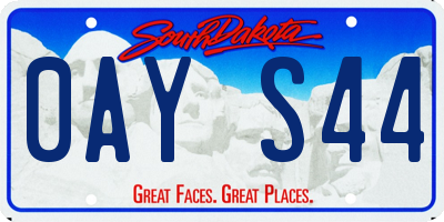 SD license plate 0AYS44
