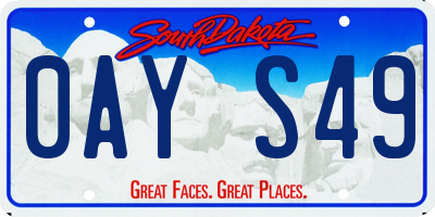 SD license plate 0AYS49