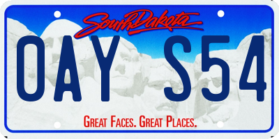 SD license plate 0AYS54