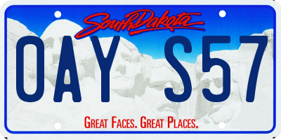 SD license plate 0AYS57