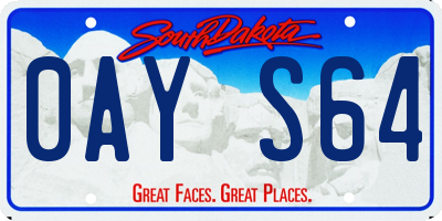 SD license plate 0AYS64