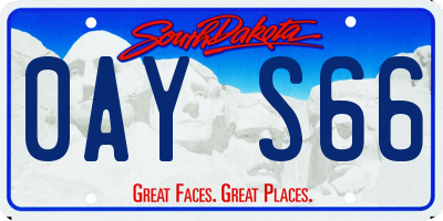 SD license plate 0AYS66
