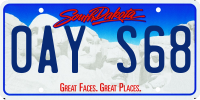 SD license plate 0AYS68