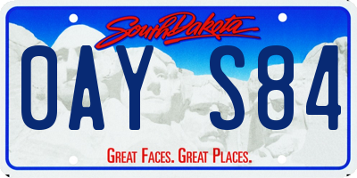 SD license plate 0AYS84