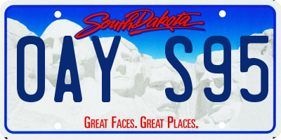 SD license plate 0AYS95