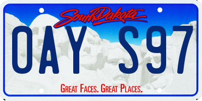 SD license plate 0AYS97