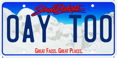 SD license plate 0AYT00