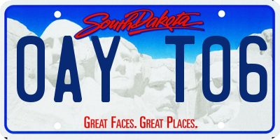 SD license plate 0AYT06