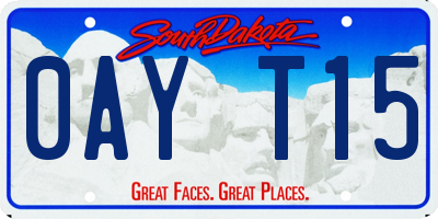 SD license plate 0AYT15