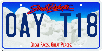 SD license plate 0AYT18