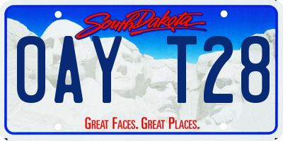 SD license plate 0AYT28