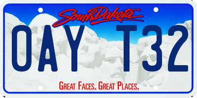 SD license plate 0AYT32