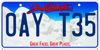 SD license plate 0AYT35
