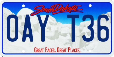 SD license plate 0AYT36