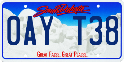 SD license plate 0AYT38