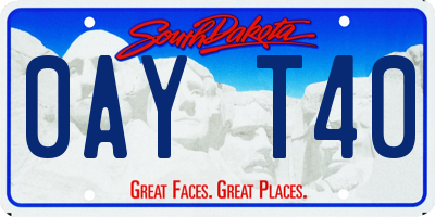 SD license plate 0AYT40