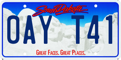 SD license plate 0AYT41