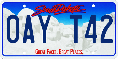 SD license plate 0AYT42