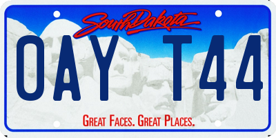 SD license plate 0AYT44