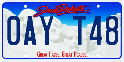 SD license plate 0AYT48