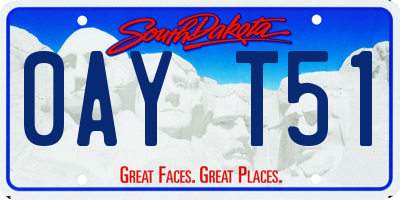 SD license plate 0AYT51