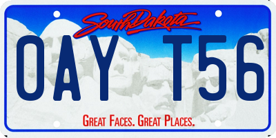 SD license plate 0AYT56