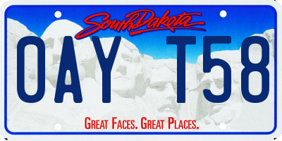 SD license plate 0AYT58