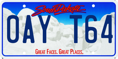 SD license plate 0AYT64