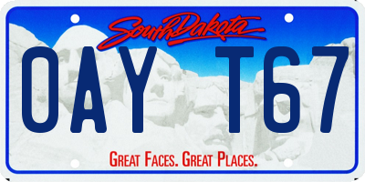 SD license plate 0AYT67