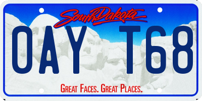 SD license plate 0AYT68