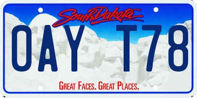 SD license plate 0AYT78