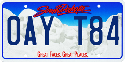 SD license plate 0AYT84