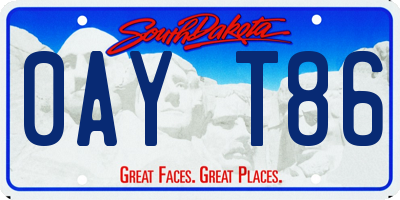 SD license plate 0AYT86